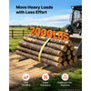 VEVOR Pallet Forks 2000 lbs Clamp-On Pallet Forks, 60 in Length Yellow Tips, Suitable for Tractor Attachments, Skid Steer and Loader Bucket, Adjustable Stabilizer Bar, Heavy-Duty Tractor Bucket Fork