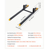 VEVOR Pallet Forks 2000 lbs Clamp-On Pallet Forks, 60 in Length Yellow Tips, Suitable for Tractor Attachments, Skid Steer and Loader Bucket, Adjustable Stabilizer Bar, Heavy-Duty Tractor Bucket Fork