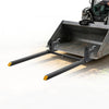 VEVOR Pallet Forks 2000 lbs Clamp-On Pallet Forks, 60 in Length Yellow Tips, Suitable for Tractor Attachments, Skid Steer and Loader Bucket, Adjustable Stabilizer Bar, Heavy-Duty Tractor Bucket Fork
