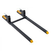 VEVOR Pallet Forks 2000 lbs Clamp-On Pallet Forks, 60 in Length Yellow Tips, Suitable for Tractor Attachments, Skid Steer and Loader Bucket, Adjustable Stabilizer Bar, Heavy-Duty Tractor Bucket Fork