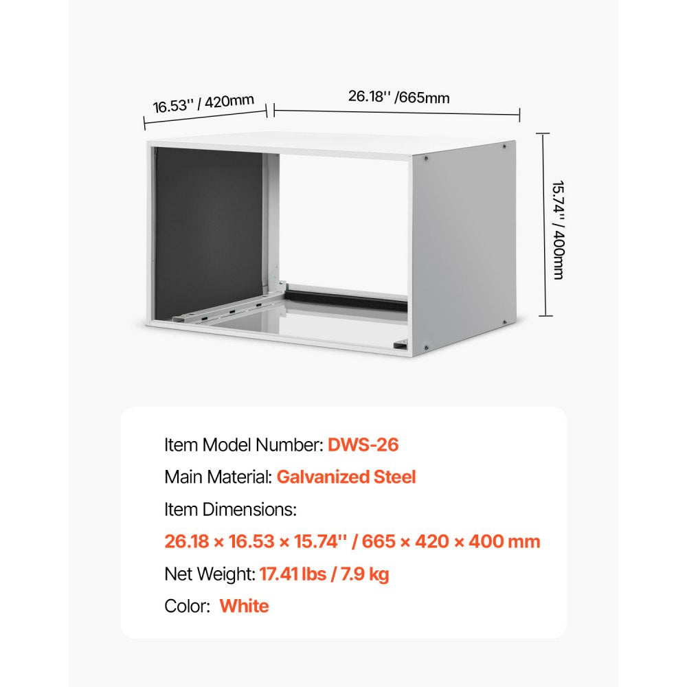 VEVOR Air Conditioner Wall Sleeve, 26 in Through the Wall Air Conditioner Sleeve, Wall Sleeve, Compatible with Most Brands of Through the Wall AC, Durable and Weather-Resistant Insulation Accessories