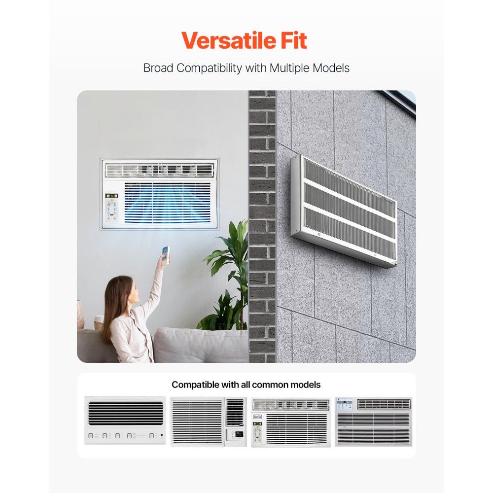 VEVOR Air Conditioner Wall Sleeve, 26 in Through the Wall Air Conditioner Sleeve, Exterior Grille,AC, Fit Most Brands of Through the Air Conditioner, Durable and Weather-Resistant