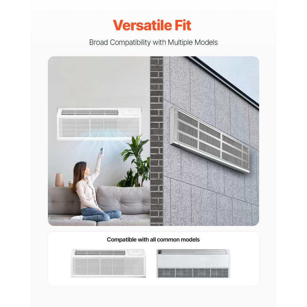 VEVOR Air Conditioner Wall Sleeve, 42 in Through the Wall Air Conditioner Sleeve, Exterior Grille, Wall AC Sleeve, Fit Most Brands of Through the Wall Air Conditioner, Durable and Weather-Resistant