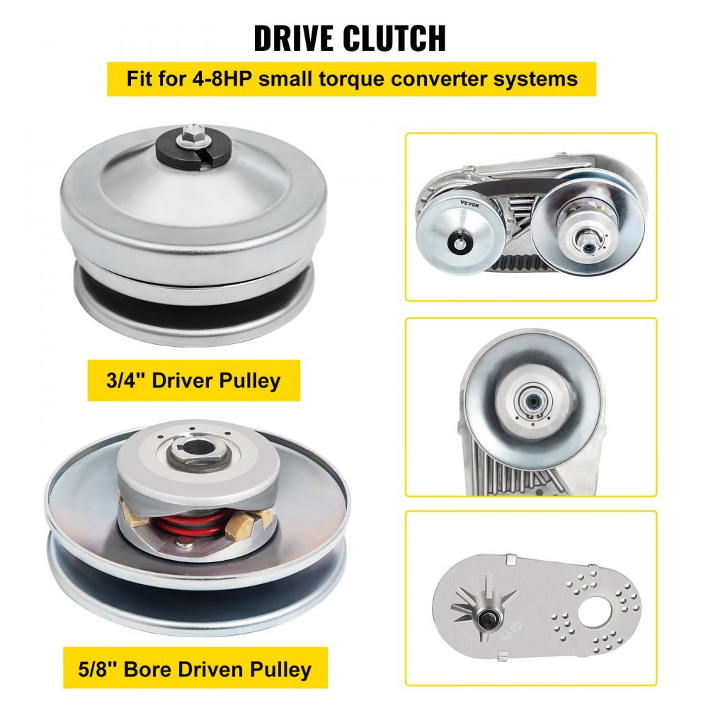 VEVOR Go Kart Torque Converter Kit CVT Clutch 3/4"  Replaces Comet TAV2 30-75 218353A Manco 10T #40/41 (Comes with 1 Sprocket - 1x 10 Tooth 40/41)