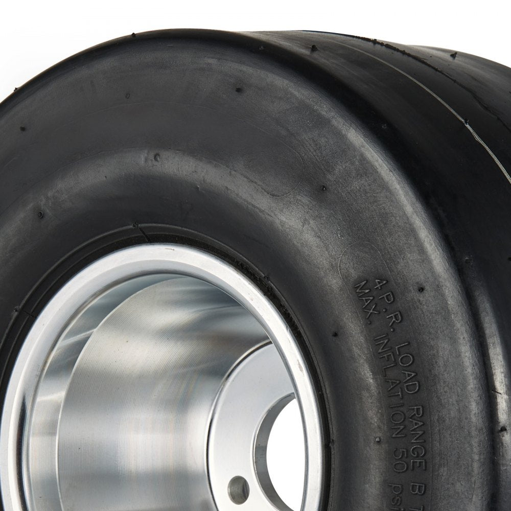 VEVOR Go Kart Tires and Rims, 11x6-5" Go Kart Wheels, 2-Pack Rear Wheels, Aluminum Alloy Rims and Rubber Tires, Hub-Rim Fit Bolt Pattern 1.57 inch with 3 Bolt Holes, Replacement Pneumatic Tire