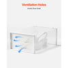 VEVOR Shoe Storage Boxes, 12 Pack Stackable Shoe Boxes Storage Organizers, Fit up to US Size 11, Plastic Modular Space Saving Sneaker Containers for Storing High Heels, Boots, and Hats, White Frame