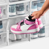 VEVOR Shoe Storage Boxes, 12 Pack Stackable Shoe Boxes Storage Organizers, Fit up to US Size 11, Plastic Modular Space Saving Sneaker Containers for Storing High Heels, Boots, and Hats, White Frame