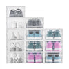 VEVOR Shoe Storage Boxes, 12 Pack Stackable Shoe Boxes Storage Organizers, Fit up to US Size 11, Plastic Modular Space Saving Sneaker Containers for Storing High Heels, Boots, and Hats, White Frame