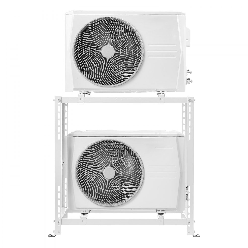 VEVOR Mini Split Ground Stand, Anti-Vibration Mini Split Stand for 9000-18000 BTU Ductless Air Conditioner Heat Pump, Heavy Duty AC Base Bracket Floor Mount w/ 551LBS Max. Load,Dual Levels
