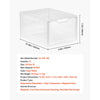 VEVOR Shoe Storage Boxes, 12 Pack Clear Stackable Shoe Boxes Storage Organizers with Magnetic Door, Fit up to US Size 13, Plastic Sneaker Containers for High Heels, Boots, and Hats, Transparent White