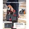 VEVOR Tool Bag, 13.2 Inch, 39-Pocket Open Top Tool Pouch, Portable Electrical Maintenance Toolbox Organizer Storage with Hard Plastic Base, Adjustable Shoulder Strap, for Professionals DIY & Jobsite