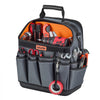 VEVOR Tool Bag, 13.2 Inch, 39-Pocket Open Top Tool Pouch, Portable Electrical Maintenance Toolbox Organizer Storage with Hard Plastic Base, Adjustable Shoulder Strap, for Professionals DIY & Jobsite