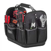VEVOR Tool Bag, 13 Inch, 33-Pocket Open Top Tool Tote, Portable Electrical Maintenance Toolbox Organizer Storage with Hard Plastic Base, Adjustable Shoulder Strap, for Professionals DIY & Jobsite Use