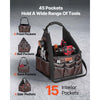 VEVOR Tool Bag, 13 Inch, 45-Pocket Open Top Tool Tote, Electrical Maintenance Toolbox Organizer Storage with Handle, Adjustable Shoulder Strap, Portable Toolbag, for Professionals DIY & Jobsite Use