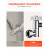 VEVOR Shower Head Extension Arm, 11 Inches, Brass Shower Arm Extender with Flexible Adjustable Angle Height, Chrome Finish, G1/2 Universal Thread Connector Compatible, for Rain & Handheld Showerhead