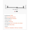 VEVOR Shower Head Extension Arm, 16 inches, Brass Shower Arm Extender with Flexible Adjustable Angle Height, Chrome Finish, G1/2 Universal Thread Connector Compatible, for Rain & Handheld Showerhead