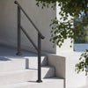 VEVOR Handrails for Outdoor Steps, 2-3 Step Stair Hand Rail & Indoor Railing Kit, Railings for Outside Steps with Installation Kit, Hand Rails for Seniors,Porch Railing & Deck Hand Rail, Black