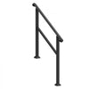 VEVOR Handrails for Outdoor Steps, 2-3 Step Stair Hand Rail & Indoor Railing Kit, Railings for Outside Steps with Installation Kit, Hand Rails for Seniors,Porch Railing & Deck Hand Rail, Black