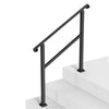 VEVOR Handrails for Outdoor Steps, 2-3 Step Stair Hand Rail & Indoor Railing Kit, Railings for Outside Steps with Installation Kit, Hand Rails for Seniors,Porch Railing & Deck Hand Rail, Black