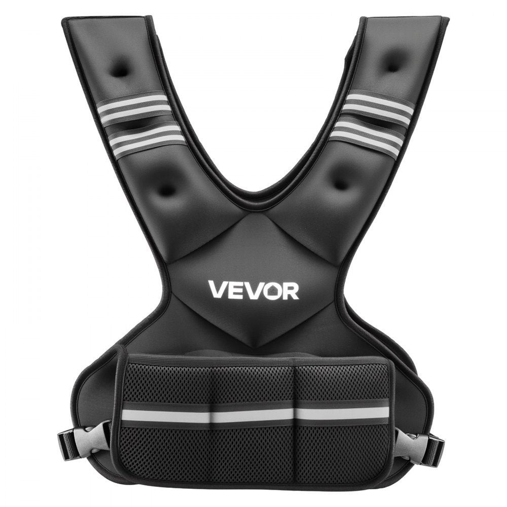 VEVOR Adjustable Weighted Vest, 20-32 lbs Comfortable X-Shape Body Weight Vest Set with 6 Weight Packs and Reflective Stripe, for Men Women, Workout Equipment for Strength Training Running Jogging