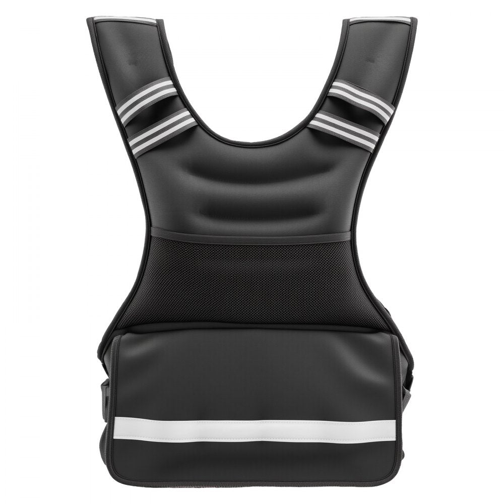 VEVOR Adjustable Weighted Vest, 24-40 lbs Comfortable X-Shape Body Weight Vest Set with 8 Weight Packs and Reflective Stripe, for Men Women, Workout Equipment for Strength Training Running Jogging