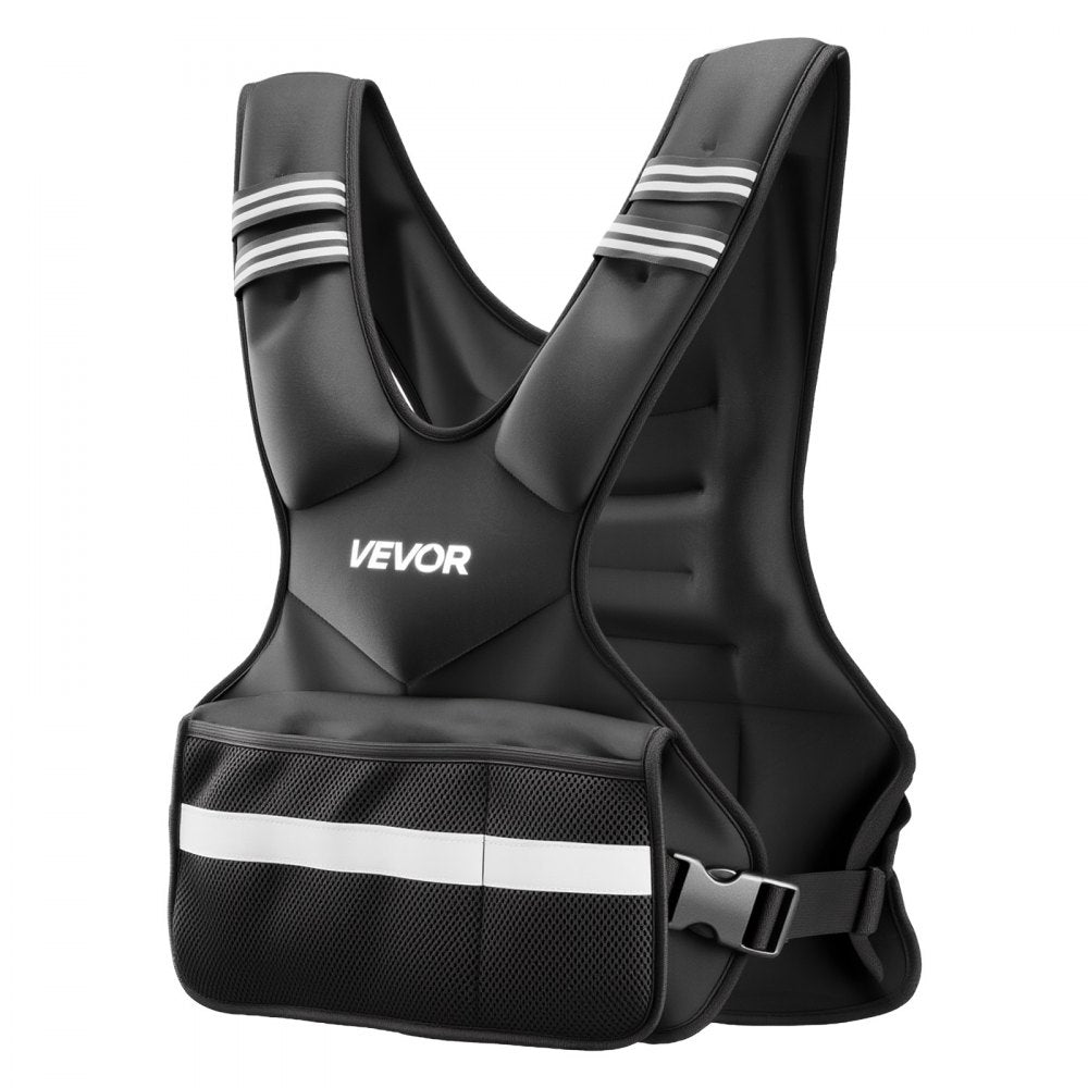VEVOR Adjustable Weighted Vest, 24-40 lbs Comfortable X-Shape Body Weight Vest Set with 8 Weight Packs and Reflective Stripe, for Men Women, Workout Equipment for Strength Training Running Jogging