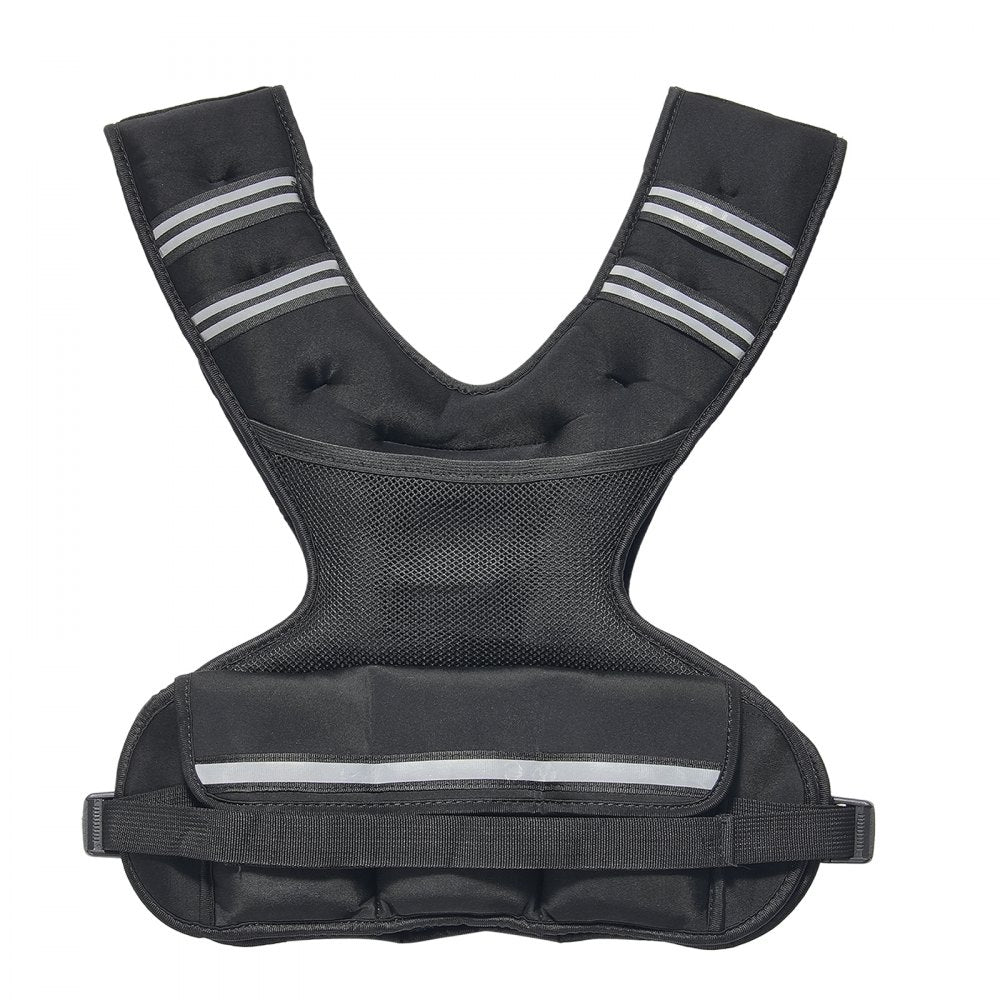 VEVOR Adjustable Weighted Vest, 20-32lb Weight Vest with 6 Ironsand Weights and  Reflective Stripe, Body Weight Vest Exercise Set for Men Women, Workout Equipment for Strength Training Running Jogging