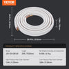 VEVOR 25FT Mini Split Line Set, 1/4" & 3/8" O.D Copper Pipes Tubing and Triple-Layer Insulation, for Air Conditioning or Heating Pump Equipment & HVAC with Rich Accessories (27ft Connection Cable)