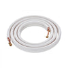 VEVOR 16FT Mini Split Line Set, 1/4" & 1/2" O.D Copper Pipes Tubing and Triple-Layer Insulation, for Air Conditioning or Heating Pump Equipment & HVAC with Rich Accessories (18ft Connection Cable)