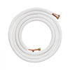 VEVOR 16FT Mini Split Line Set, 1/4" & 1/2" O.D Copper Pipes Tubing and Triple-Layer Insulation, for Air Conditioning or Heating Pump Equipment & HVAC with Rich Accessories (18ft Connection Cable)
