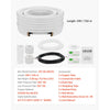 VEVOR 25ft Mini Split Line Set, 3/8” & 5/8” OD AC Copper Tubing Pipe, 3/8 White PE Thickened Insulated Coil with Flared Nuts, Rich Fittings, for Mini Split Air Conditioner HVAC or Heat Pump System