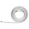 VEVOR 25ft Mini Split Line Set, 3/8” & 5/8” OD AC Copper Tubing Pipe, 3/8 White PE Thickened Insulated Coil with Flared Nuts, Rich Fittings, for Mini Split Air Conditioner HVAC or Heat Pump System