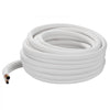 VEVOR 25ft Mini Split Line Set, 3/8” & 5/8” OD AC Copper Tubing Pipe, 3/8 White PE Thickened Insulated Coil with Flared Nuts, Rich Fittings, for Mini Split Air Conditioner HVAC or Heat Pump System