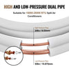 VEVOR 16FT Mini Split Line Set, 3/8" & 5/8" O.D Copper Pipes Tubing and Triple-Layer Insulation, for Air Conditioning or Heating Pump Equipment & HVAC with Rich Accessories (18ft Connection Cable)