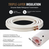 VEVOR 16FT Mini Split Line Set, 3/8" & 5/8" O.D Copper Pipes Tubing and Triple-Layer Insulation, for Air Conditioning or Heating Pump Equipment & HVAC with Rich Accessories (18ft Connection Cable)