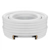 VEVOR 50ft Mini Split Line Set, 1/4” & 3/8” OD AC Copper Tubing Pipe, 3/8 White PE Thickened Insulated Coil with Flared Nuts, Rich Fittings, for Mini Split Air Conditioner HVAC or Heat Pump System