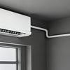 VEVOR 50ft Mini Split Line Set, 1/4” & 1/2” OD AC Copper Tubing Pipe, 3/8 White PE Thickened Insulated Coil with Flared Nuts, Rich Fittings, for Mini Split Air Conditioner HVAC or Heat Pump System