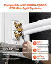Compatible with 18000-26000 BTU mini-split systems - VEVOR