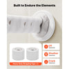 VEVOR 50ft Mini Split Line Set, 1/4” & 1/2” OD AC Copper Tubing Pipe, 3/8 White PE Thickened Insulated Coil with Flared Nuts, Strapping Tapes, for Mini Split Air Conditioner HVAC or Heat Pump System