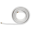 VEVOR 50ft Mini Split Line Set, 1/4” & 1/2” OD AC Copper Tubing Pipe, 3/8 White PE Thickened Insulated Coil with Flared Nuts, Strapping Tapes, for Mini Split Air Conditioner HVAC or Heat Pump System