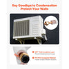 VEVOR 50ft Mini Split Line Set, 1/4” & 3/8” OD AC Copper Tubing Pipe, 3/8 White PE Thickened Insulated Coil with Flared Nuts, Strapping Tapes, for Mini Split Air Conditioner HVAC or Heat Pump System