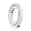 VEVOR 25FT Mini Split Line Set, 1/4" & 3/8" O.D Copper Pipes Tubing and Triple-Layer Insulation, for Mini Split Air Conditioning Refrigerant or Heating Pump Equipment & HVAC with Wrapping Strips.