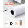 VEVOR Wide Format Paper, 24 in x 300 ft Plotter Roll, 2 Rolls CAD Bond Rolls with 2 in Core, 20 LB Bond Paper Rolls, Ideal for CAD Drawings, Engineering Plans, GIS Maps, and Architectural Designs