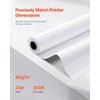 VEVOR Wide Format Paper, 24 in x 300 ft Plotter Roll, 2 Rolls CAD Bond Rolls with 2 in Core, 20 LB Bond Paper Rolls, Ideal for CAD Drawings, Engineering Plans, GIS Maps, and Architectural Designs