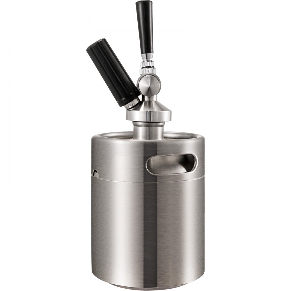 VEVOR Nitro Brew Coffee Maker 67Oz Nitro Coffee Maker 2L Portable Stainless Steel Nitro Cold Brew Coffee Maker Portable Cold Brew Coffee Maker With Brushes Home Keg Kit System