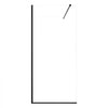 VEVOR Fixed Glass Shower Panel, 34 x 73.6 in Semi-Framed Fixed Shower Screen, 5/16 in Thick Clear Tempered Glass Door with Bottom Seal Strip and Hardware, Easy to Clean, for Bathroom, Matte Black