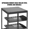 VEVOR 12U Open Frame Server Rack, 23-40 in Adjustable Depth, Free Standing or Wall Mount Network Server Rack, 4 Post AV Rack with Casters, Holds All Your Networking IT Equipment AV Gear Router Modem