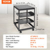VEVOR 12U Open Frame Server Rack, 23-40 in Adjustable Depth, Free Standing or Wall Mount Network Server Rack, 4 Post AV Rack with Casters, Holds All Your Networking IT Equipment AV Gear Router Modem