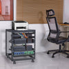 VEVOR 12U Open Frame Server Rack, 23-40 in Adjustable Depth, Free Standing or Wall Mount Network Server Rack, 4 Post AV Rack with Casters, Holds All Your Networking IT Equipment AV Gear Router Modem