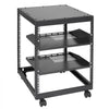 VEVOR 12U Open Frame Server Rack, 23-40 in Adjustable Depth, Free Standing or Wall Mount Network Server Rack, 4 Post AV Rack with Casters, Holds All Your Networking IT Equipment AV Gear Router Modem